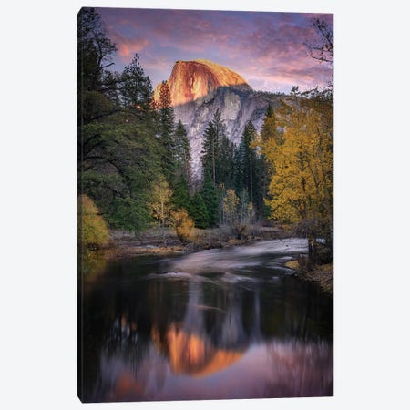 Half Dome In Pink Canvas Print #JRP194} by Jonathan Ross Photography Canvas Print