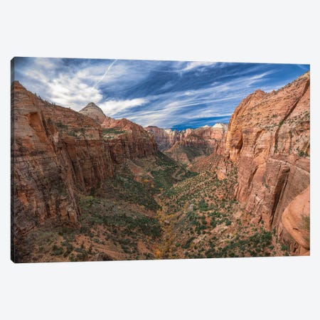 Zion National Park Canyon Overlook Canvas Print #JRP199} by Jonathan Ross Photography Canvas Artwork