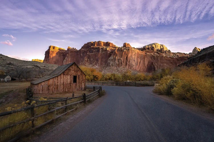 Sunset Barn At Bryce Canyon National Park