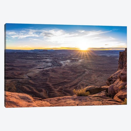 Sunrise In Canyonlands National Park Canvas Print #JRP208} by Jonathan Ross Photography Canvas Art
