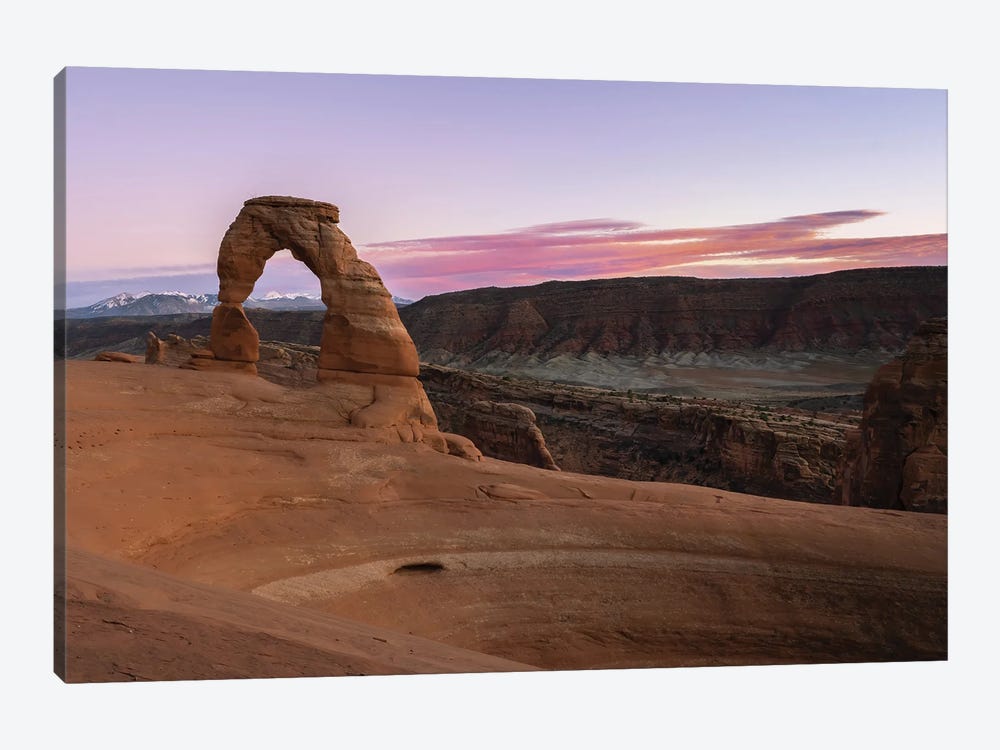 Delicate Arch Pink Sunset by Jonathan Ross Photography 1-piece Canvas Art Print