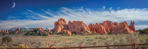 Moon Over Arches National Park