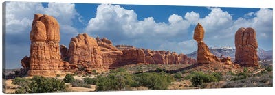 Balanced Rock Panorama Canvas Art Print - Arches National Park