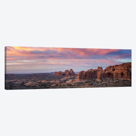 Sunset Over Arches National Park Canvas Print #JRP218} by Jonathan Ross Photography Art Print