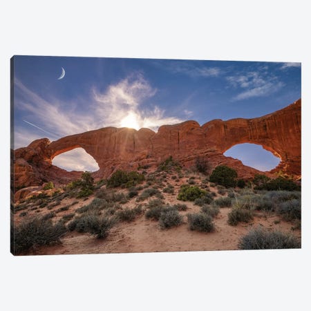 Windows In Arches National Park Canvas Print #JRP220} by Jonathan Ross Photography Canvas Artwork