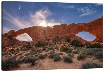 Windows In Arches National Park Canvas Art Print - Jonathan Ross Photography