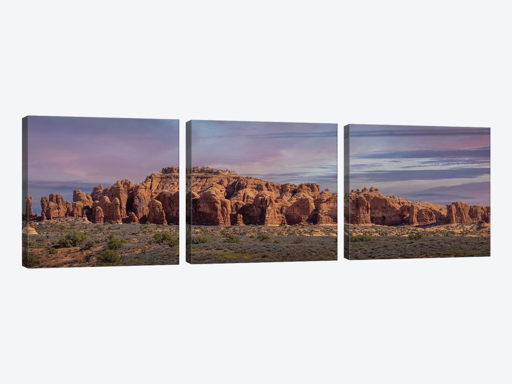 Arches National Park Panorama by Jonathan Ross Photography 3-piece Canvas Art Print