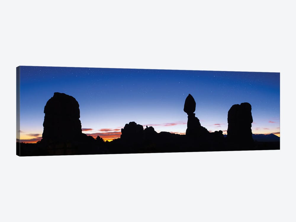 Balanced Rock Silhouette Panorama by Jonathan Ross Photography 1-piece Art Print
