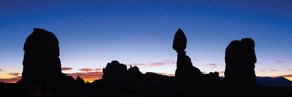 Balanced Rock Silhouette Panorama