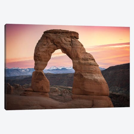 Delicate Arch Canvas Print #JRP228} by Jonathan Ross Photography Canvas Art