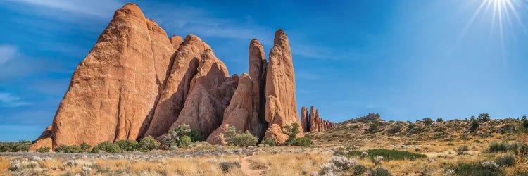 Arches National Park With A Sun Star