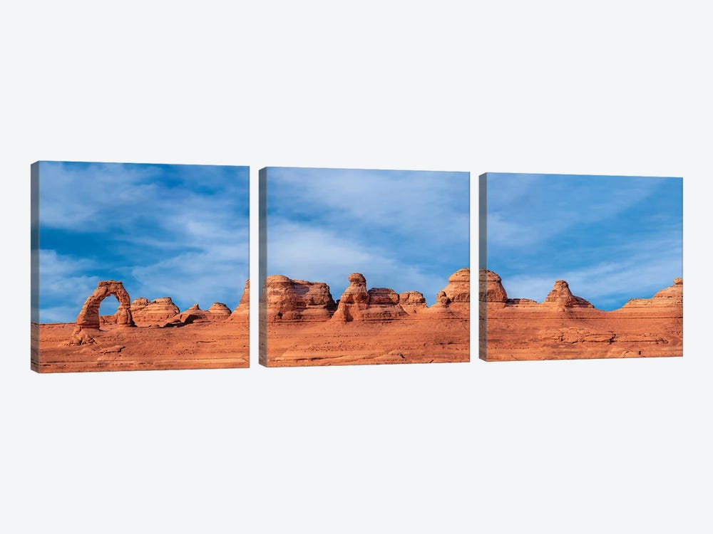 Delicate Arch Full Panorama by Jonathan Ross Photography 3-piece Canvas Wall Art