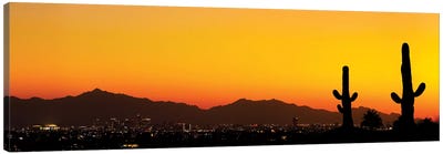 Desert City Sunset Canvas Art Print - Jonathan Ross Photography