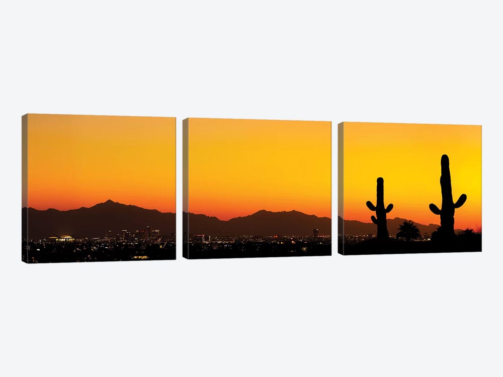 Desert City Sunset by Jonathan Ross Photography 3-piece Canvas Print