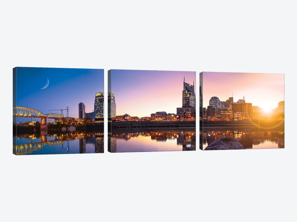 Good Morning Nashville by Jonathan Ross Photography 3-piece Canvas Print