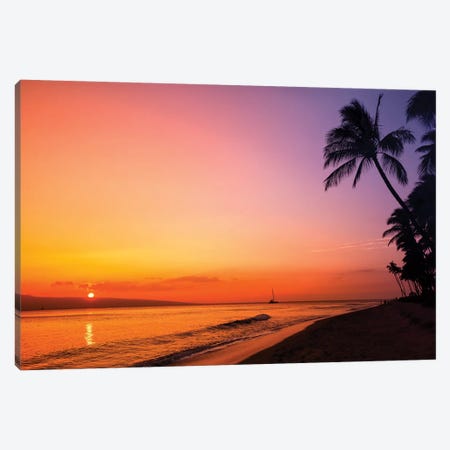 Hawaiian Sunset Glow Canvas Print #JRP38} by Jonathan Ross Photography Canvas Art Print