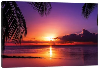 Island Sunset Canvas Art Print - Sunsets & The Sea