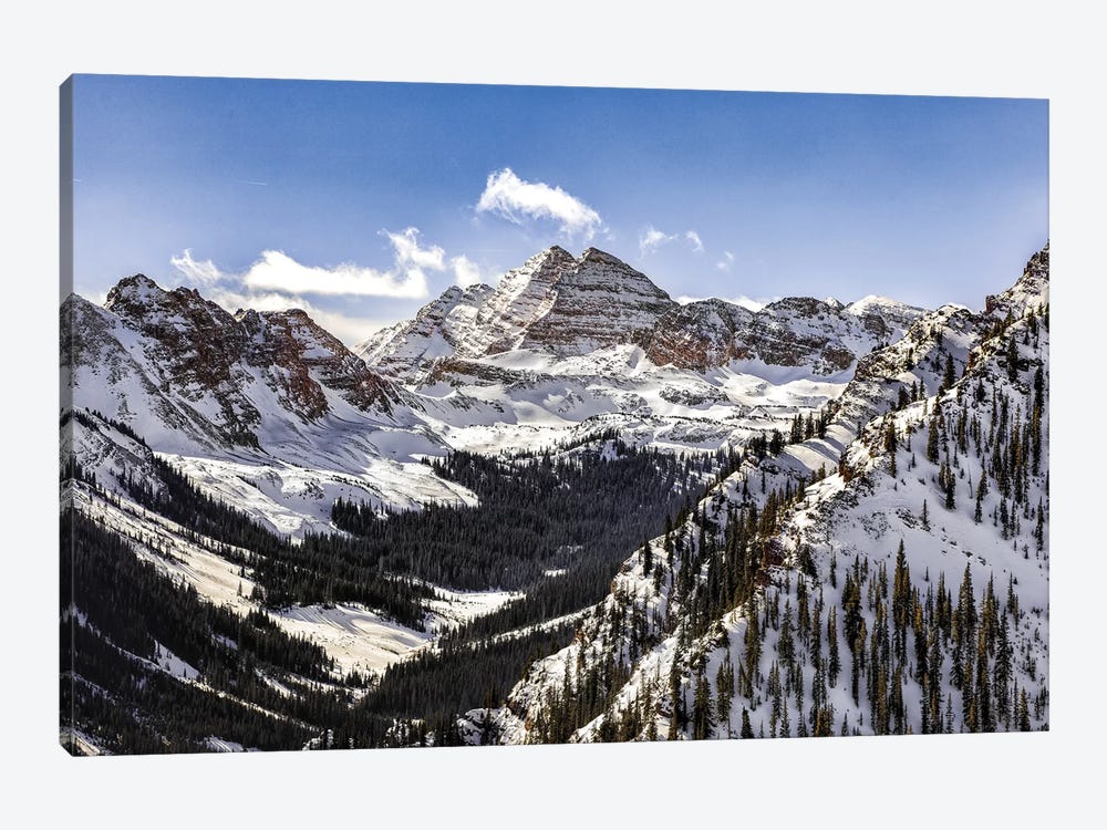 Maroon Bells Panorama by Jonathan Ross Photography 1-piece Canvas Wall Art
