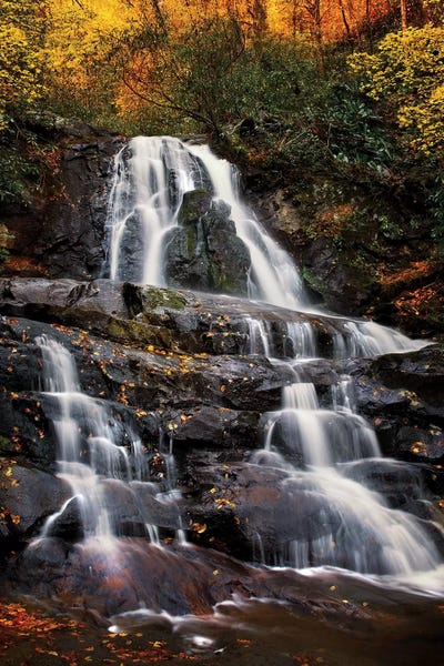 Autumn Falls by Jonathan Ross Photography framed canvas print