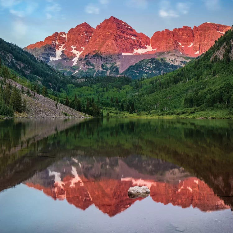 Mirrored Maroon Bells by Jonathan Ross Photography wall art
