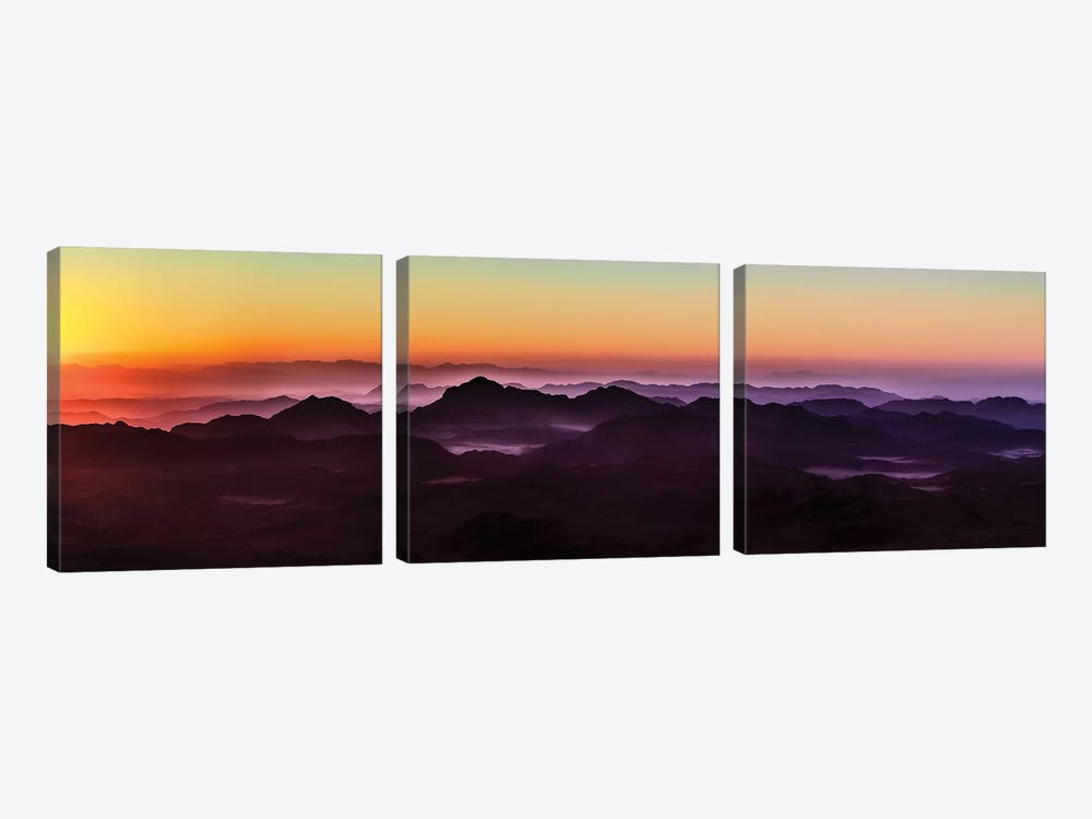 Misty Sinai by Jonathan Ross Photography 3-piece Canvas Art Print