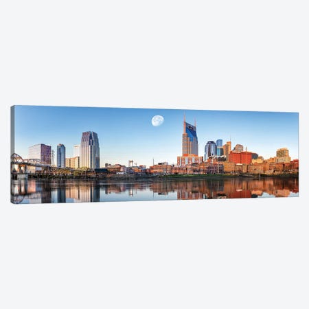 Nashville Daybreak Panorama Canvas Print #JRP59} by Jonathan Ross Photography Canvas Art Print