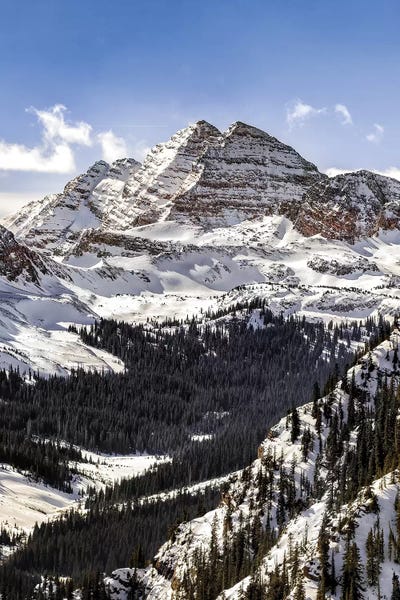 Blue Sky Maroon Bells by Jonathan Ross Photography framed wall art