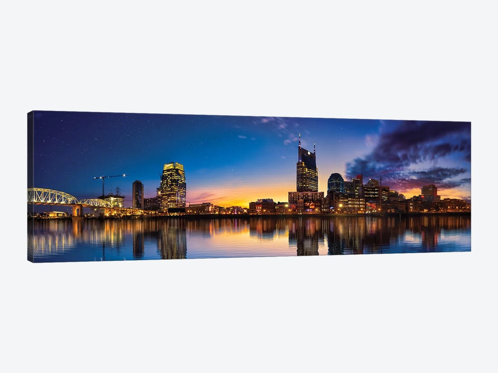 Night Is Falling On Nashville by Jonathan Ross Photography 1-piece Canvas Wall Art
