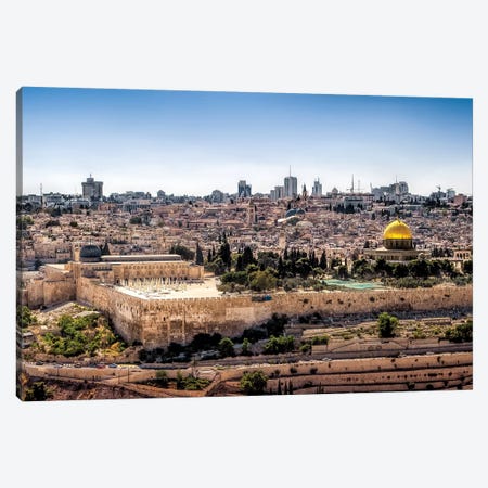 Overlooking Jerusalem Canvas Print #JRP65} by Jonathan Ross Photography Art Print