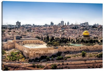 Overlooking Jerusalem Canvas Art Print - Israel