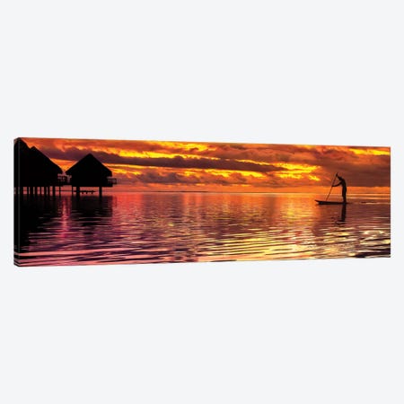 Paddling Into The Sunset Canvas Print #JRP67} by Jonathan Ross Photography Canvas Print