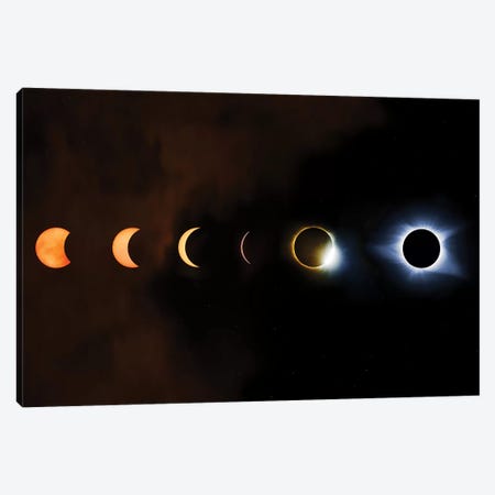Phases Of A Total Eclipse Canvas Print #JRP69} by Jonathan Ross Photography Canvas Artwork