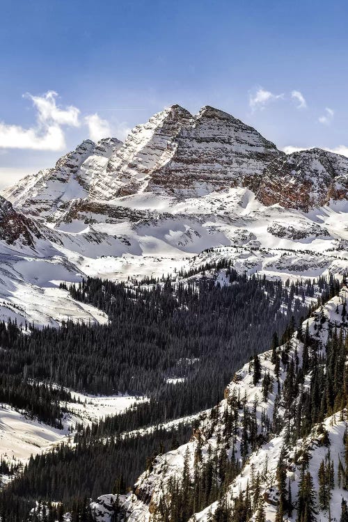 Blue Sky Maroon Bells