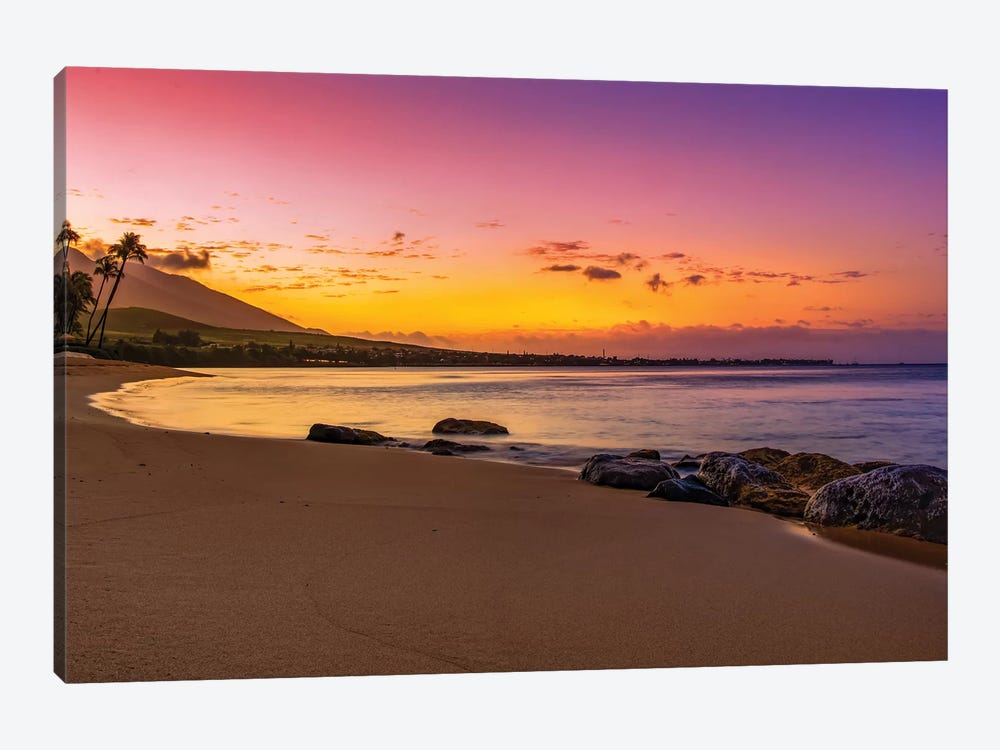 Rocky Beach Sunset by Jonathan Ross Photography 1-piece Canvas Artwork