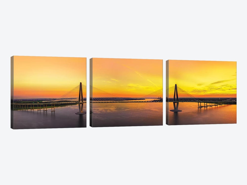Spanning The Harbor by Jonathan Ross Photography 3-piece Art Print