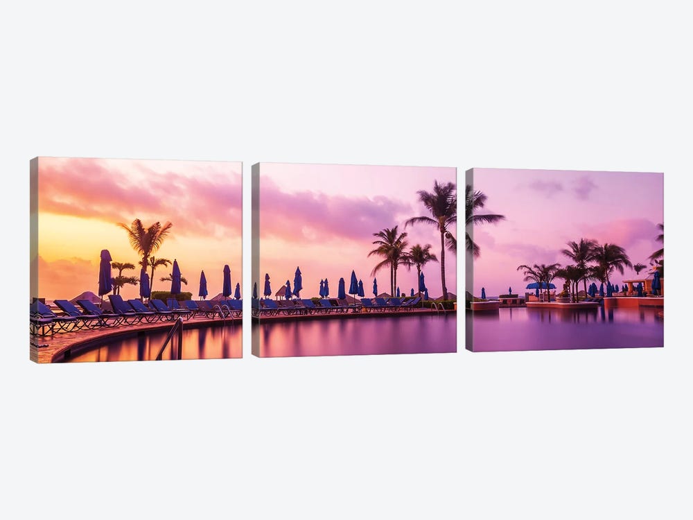 Sunrise At The Pool by Jonathan Ross Photography 3-piece Art Print