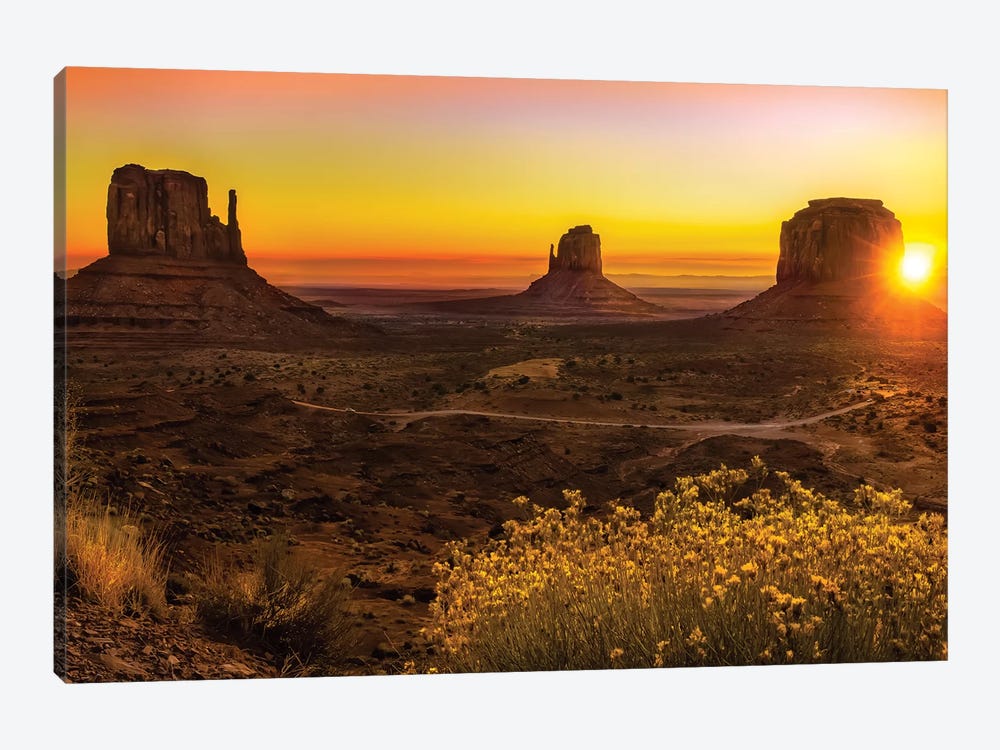 Sunrise In Monument Valley by Jonathan Ross Photography 1-piece Canvas Wall Art