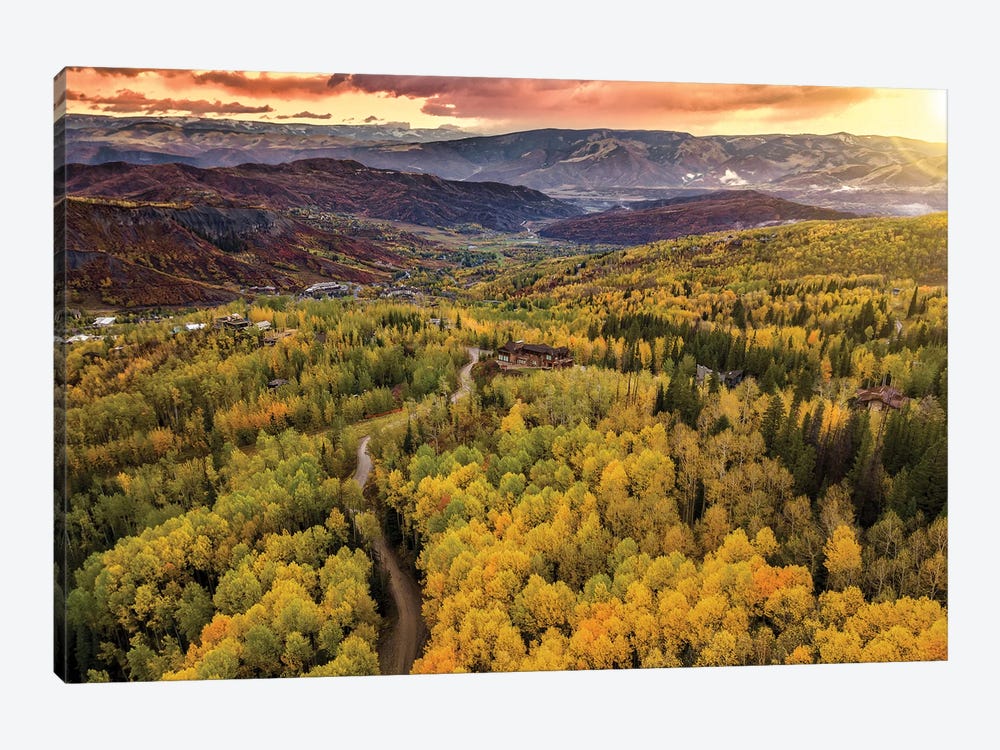 Sunset In The Valley by Jonathan Ross Photography 1-piece Canvas Art