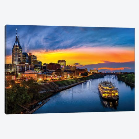 Sunset On The Cumberland Canvas Print #JRP98} by Jonathan Ross Photography Art Print