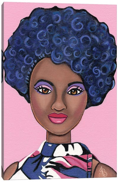 Afro Beauty Canvas Art Print - Julie's Retro Art