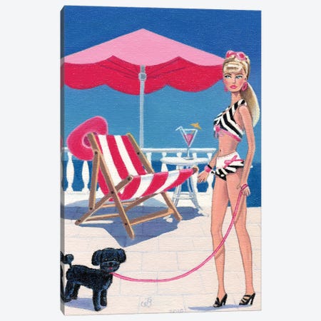 On Vacation Canvas Print #JRT18} by Julie's Retro Art Canvas Print