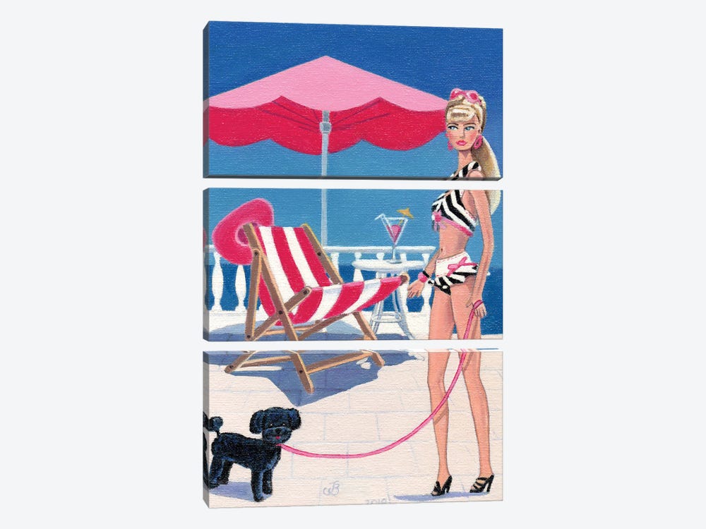 On Vacation by Julie's Retro Art 3-piece Canvas Art