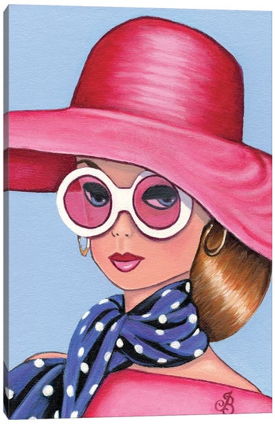 In The Pink Canvas Art Print - Julie's Retro Art
