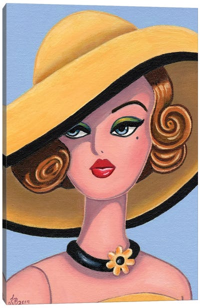 Yellow Hat Canvas Art Print - Barbie