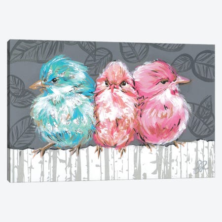 Bird Trio I Canvas Print #JRU10} by Jennifer Rutledge Canvas Wall Art