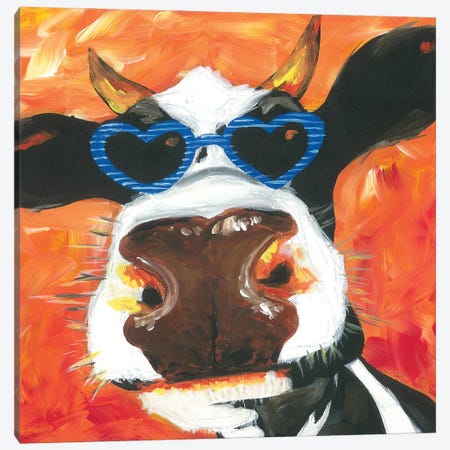 Dapper Animal V Canvas Print #JRU17} by Jennifer Rutledge Art Print