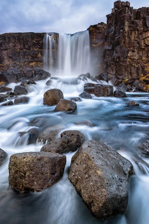 Oxarafoss Waterfall, Thingvellir National Park, Iceland