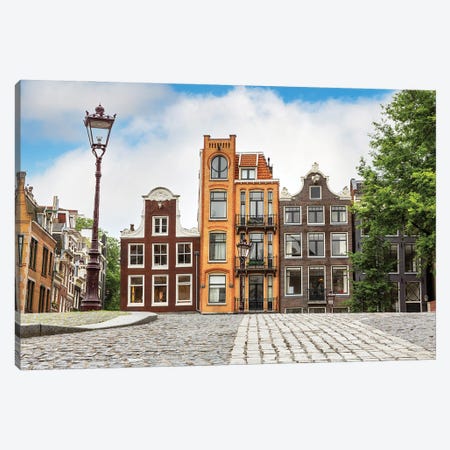 Traditional Dutch Houses, Amsterdam Canvas Print #JRX159} by Jane Rix Canvas Print