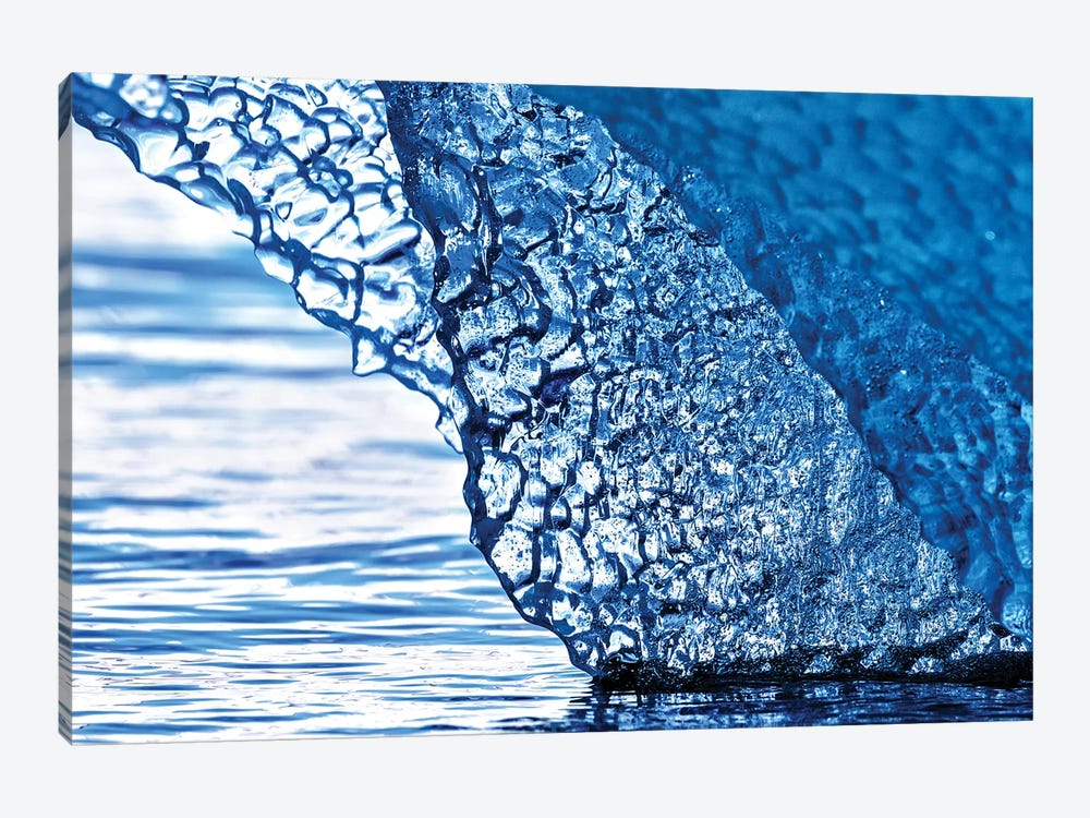 Detail Of Blue Glacial Ice At The Base On An Iceberg, Svalbard by Jane Rix 1-piece Canvas Art