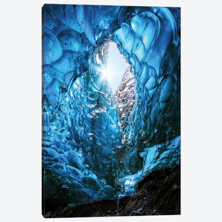 Opening In A Glacial Ice Cave, Iceland Canvas Print #JRX174} by Jane Rix Canvas Artwork